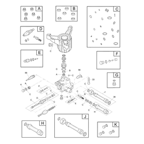 Pump (80021775) Diagram and Parts List for 021022-00  Briggs and Stratton Pressure Washer